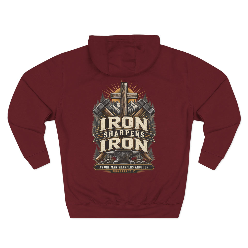 Iron Sharpens Iron Hoodie — Proverbs 27:17