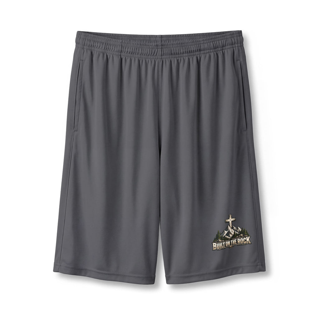 Built on the Rock — Mountain Cross 7" Athletic Shorts
