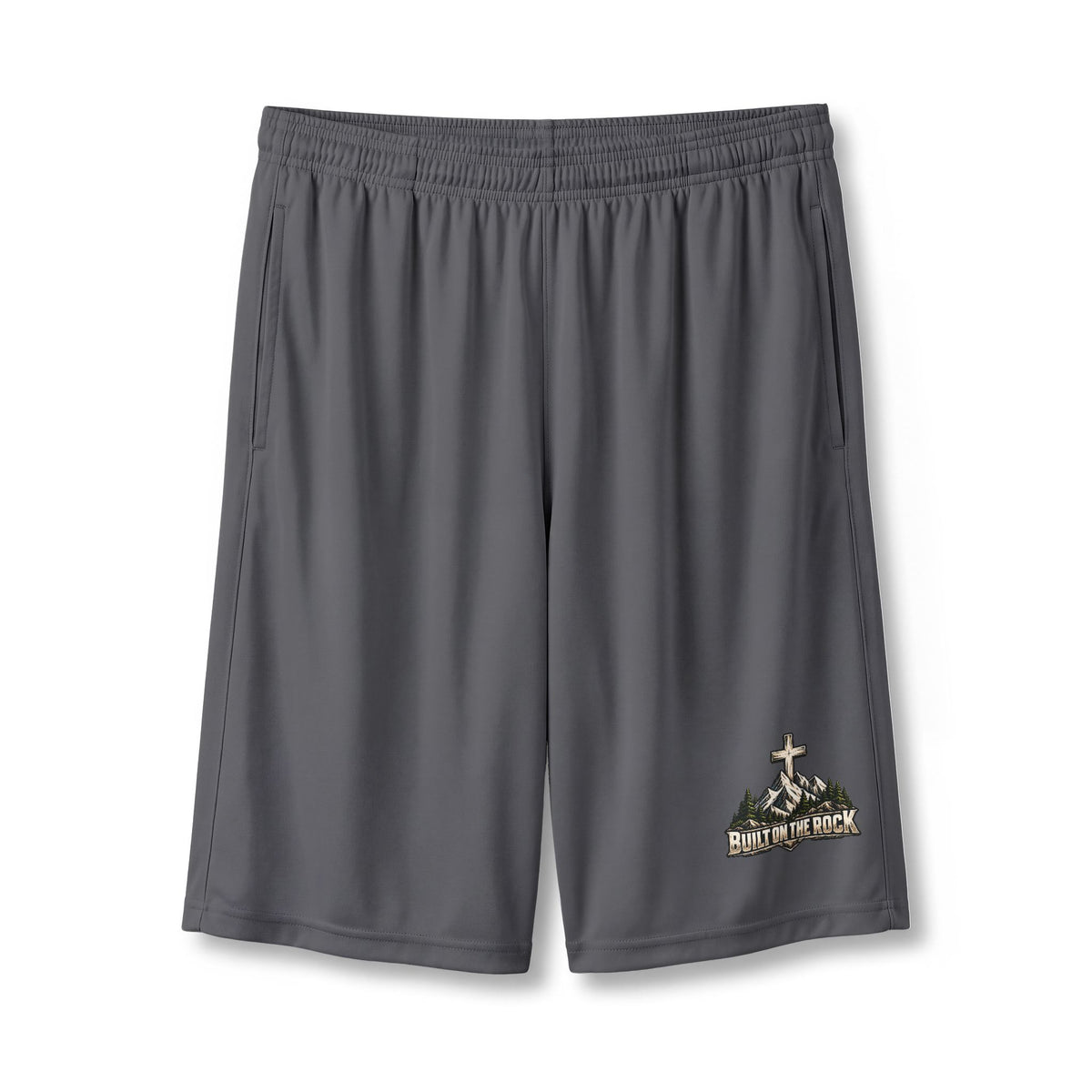 Built on the Rock — Mountain Cross 7" Athletic Shorts