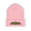 Faith Over Fear — Mountain Cross Embroidered Cuffed Beanie
