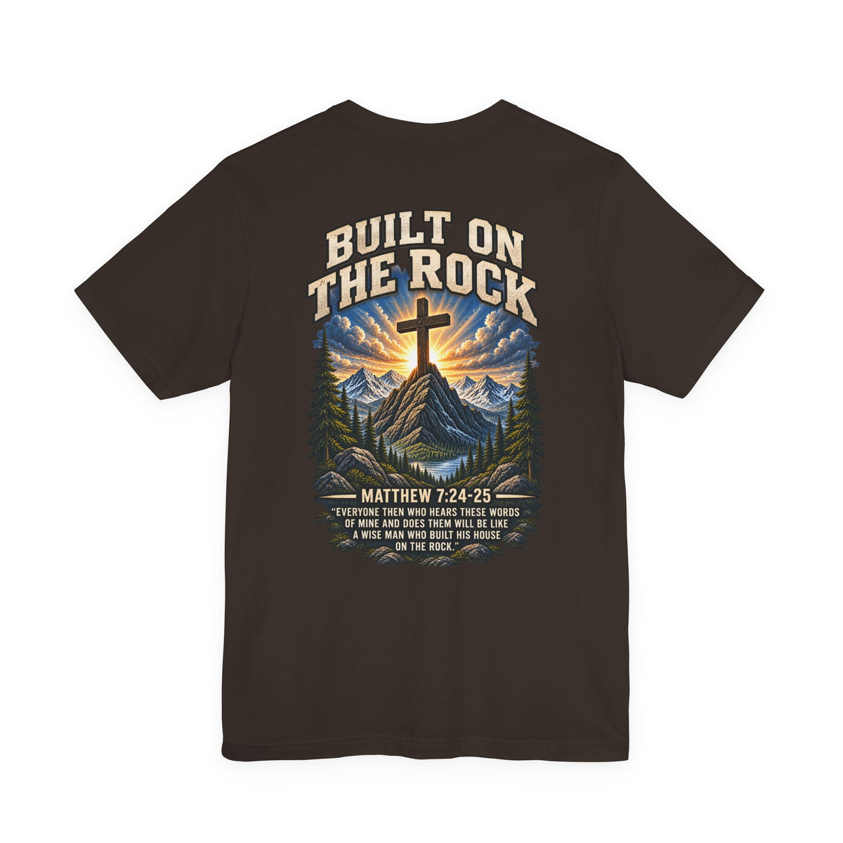 Built on the Rock Tee — Matthew 7:24–25
