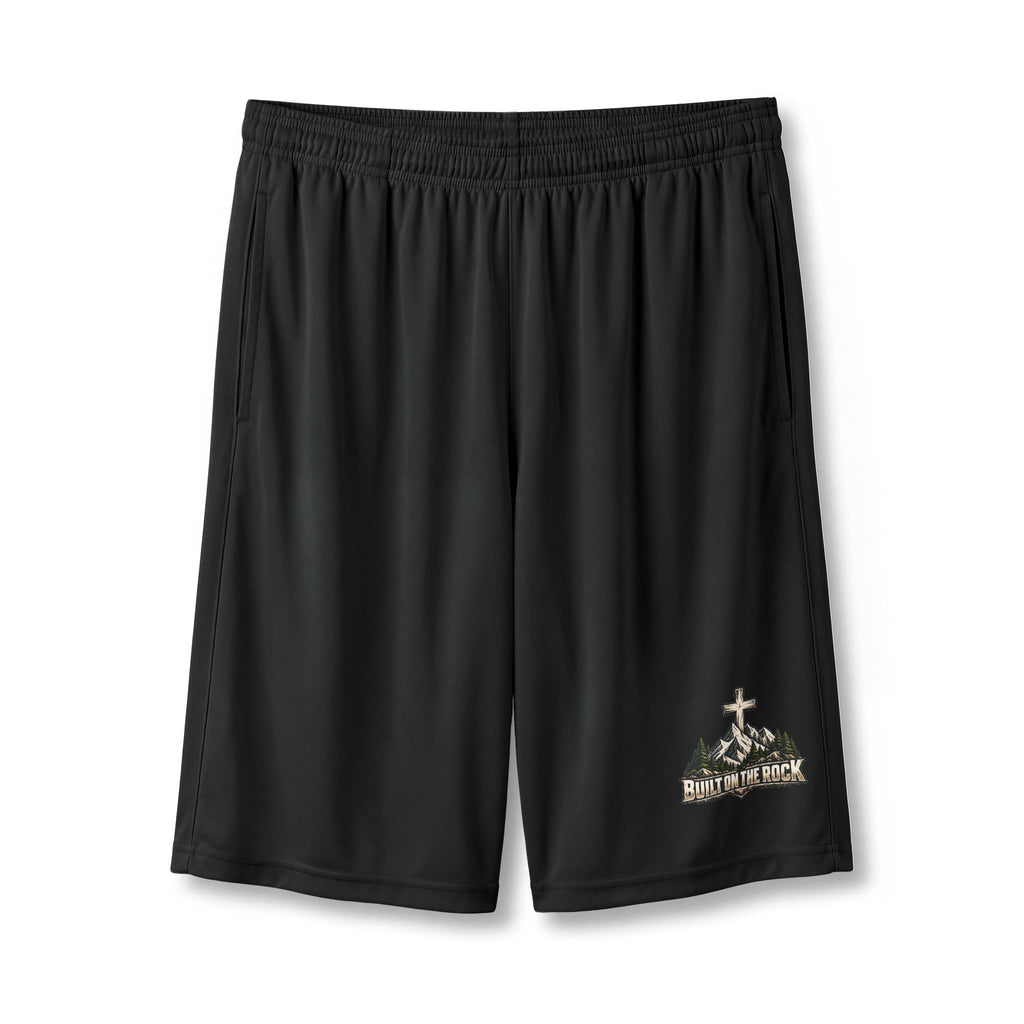 Built on the Rock — Mountain Cross 7" Athletic Shorts