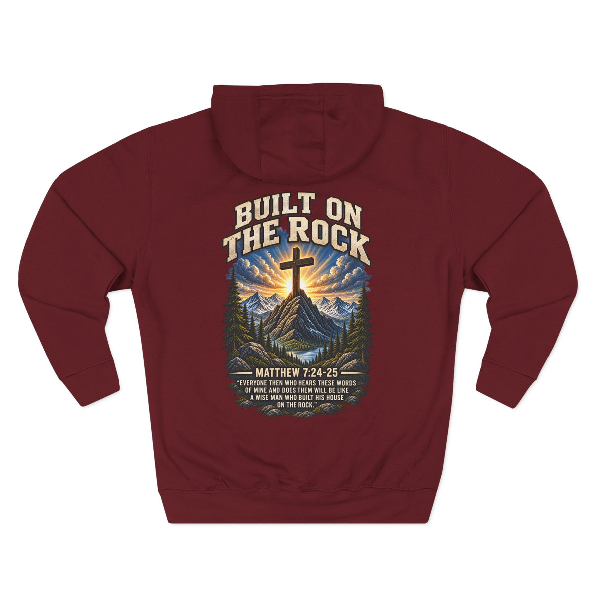 Built on the Rock Hoodie — Matthew 7:24–25