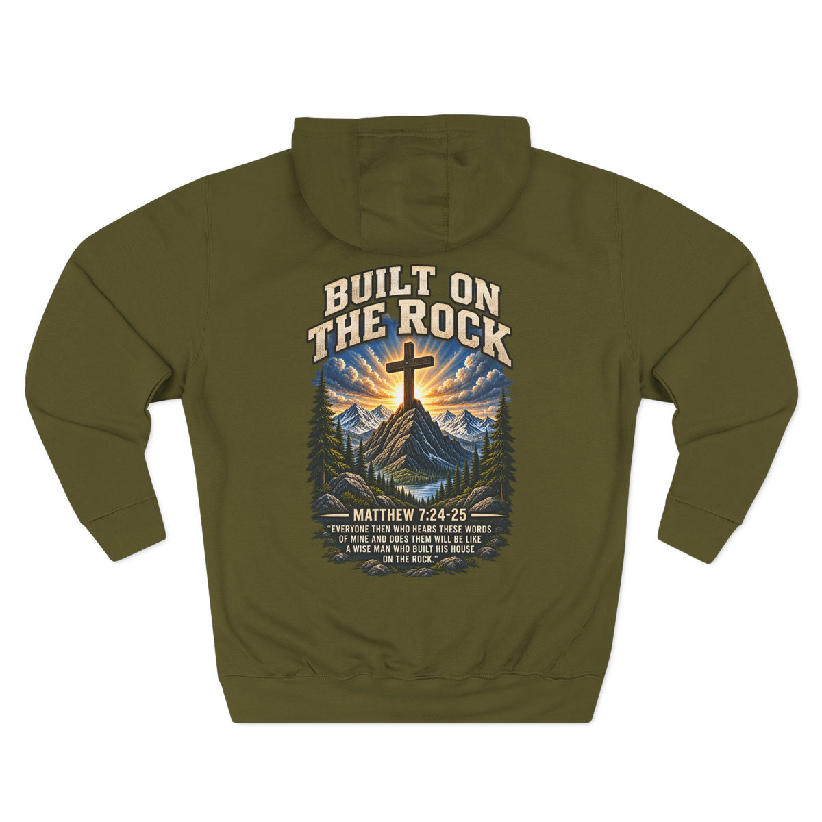 Built on the Rock Hoodie — Matthew 7:24–25