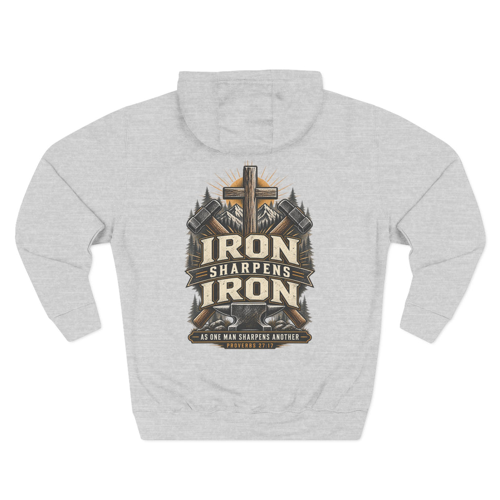 Iron Sharpens Iron Hoodie — Proverbs 27:17