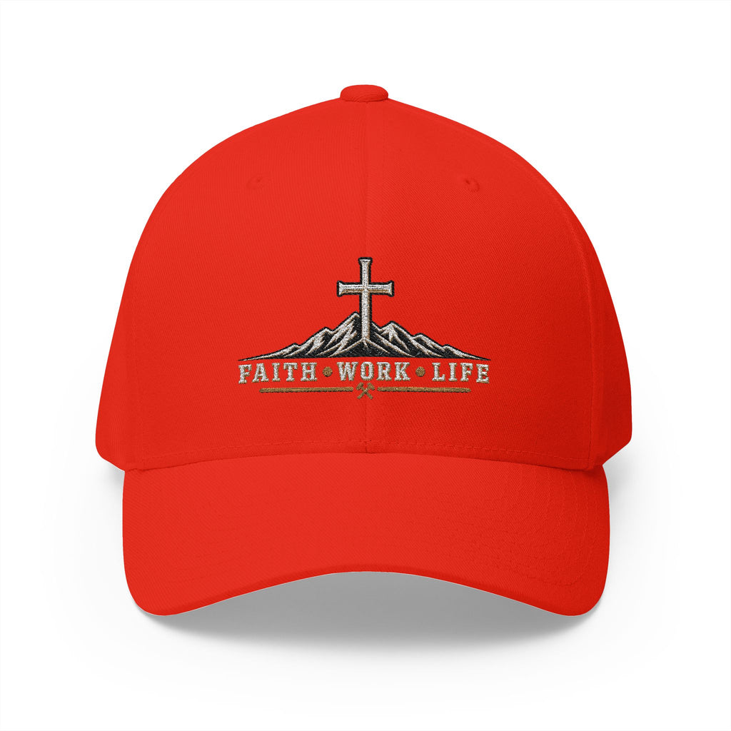 Faith • Work • Life Flexfit Hat — Built on the Rock