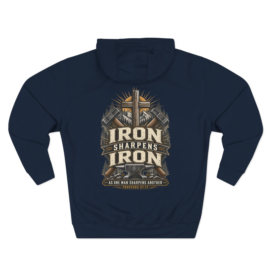 Iron Sharpens Iron Hoodie — Proverbs 27:17