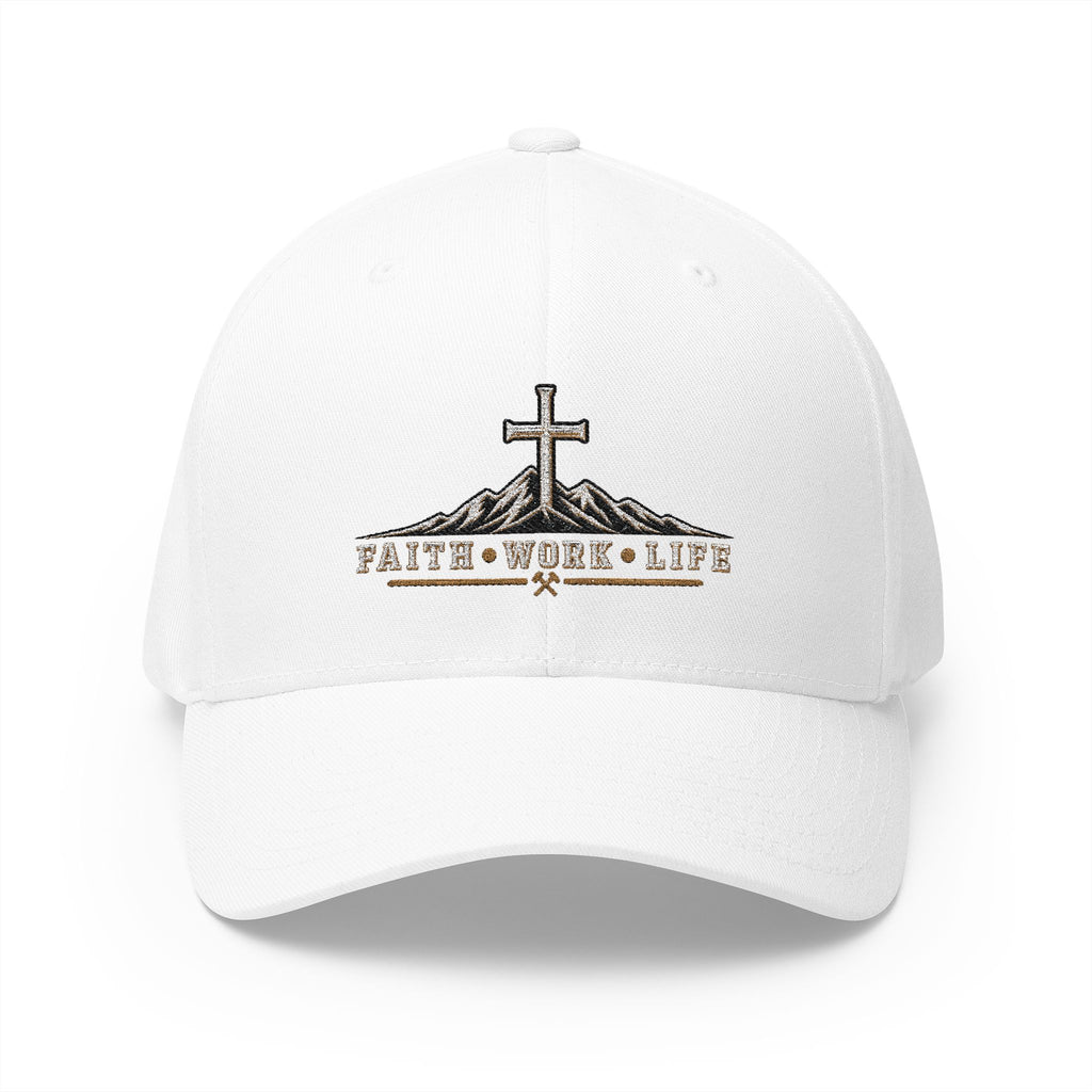 Faith • Work • Life Flexfit Hat — Built on the Rock