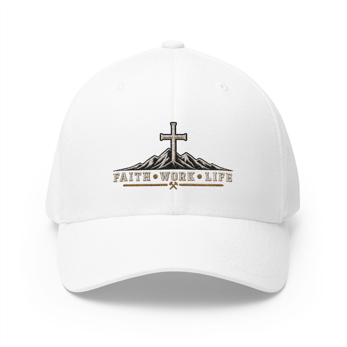 Faith • Work • Life Flexfit Hat — Built on the Rock