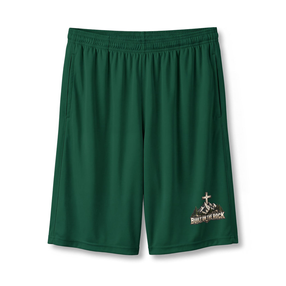 Built on the Rock — Mountain Cross 7" Athletic Shorts