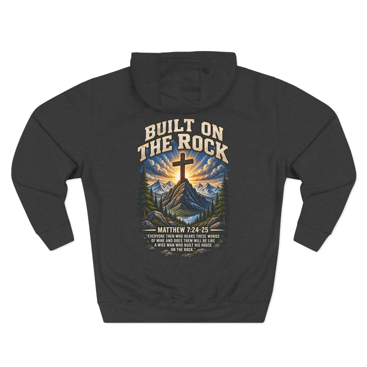 Built on the Rock Hoodie — Matthew 7:24–25