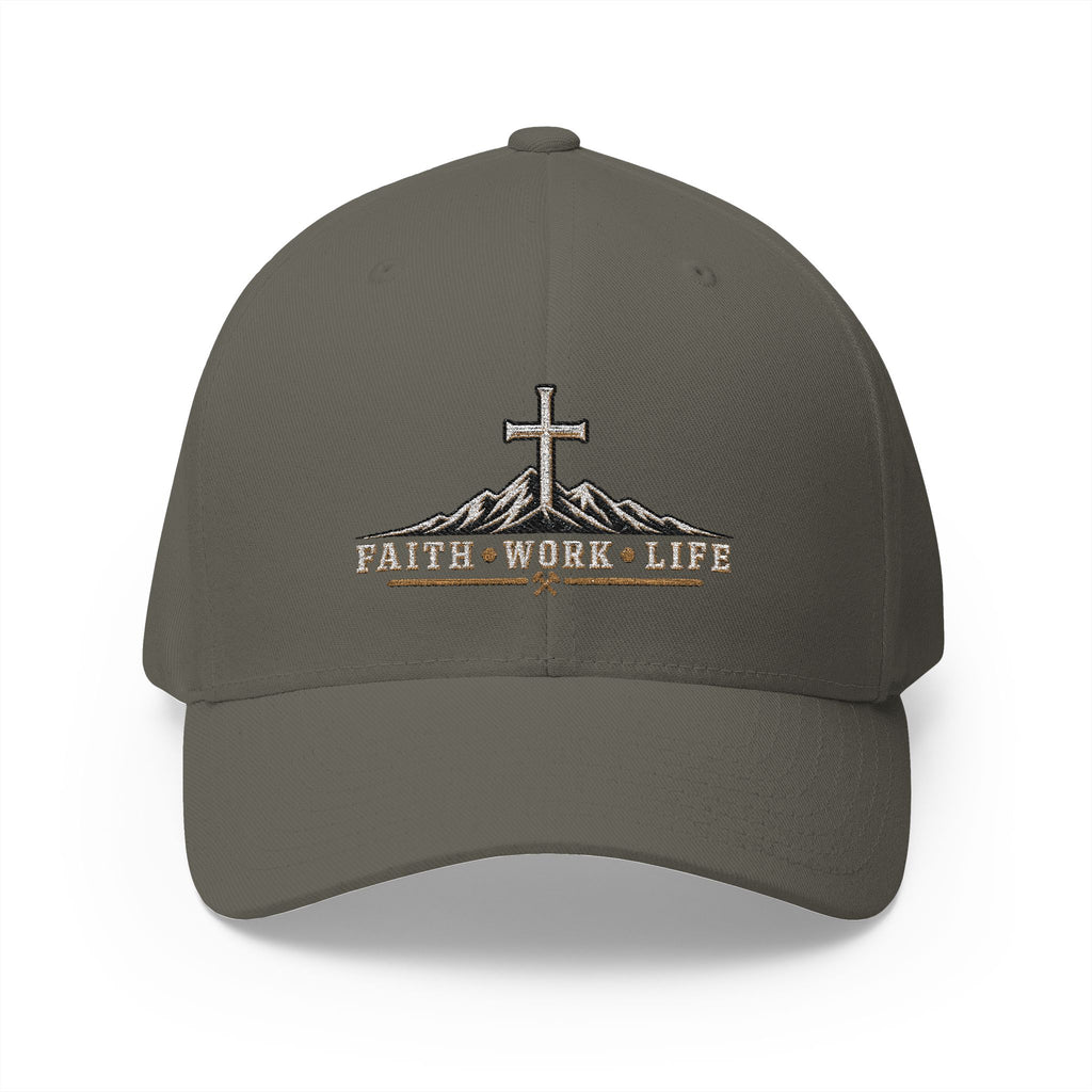 Faith • Work • Life Flexfit Hat — Built on the Rock