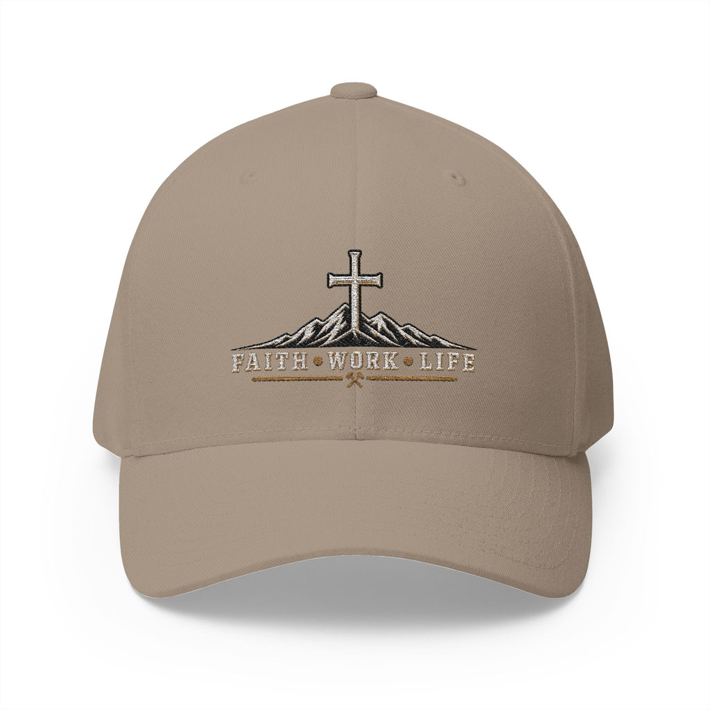 Faith • Work • Life Flexfit Hat — Built on the Rock