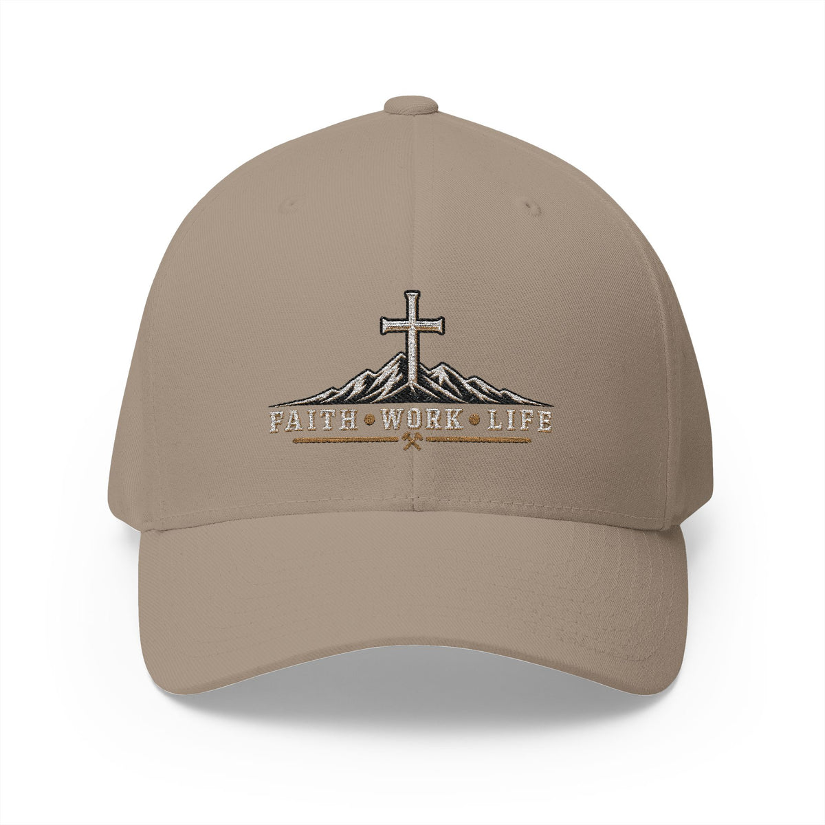 Faith • Work • Life Flexfit Hat — Built on the Rock