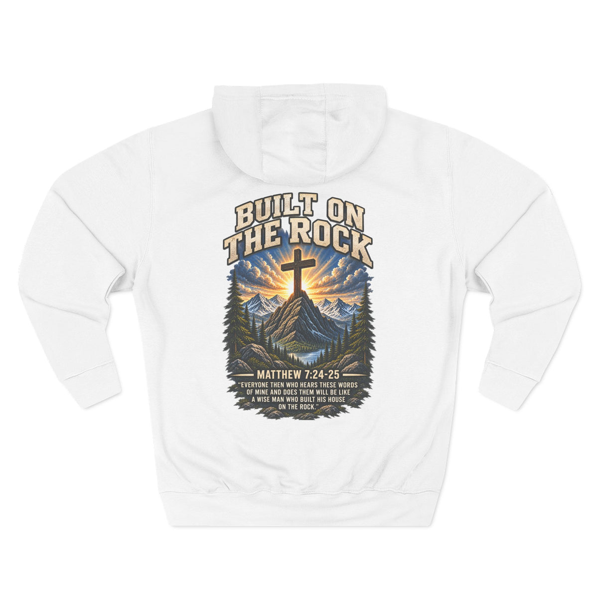 Built on the Rock Hoodie — Matthew 7:24–25