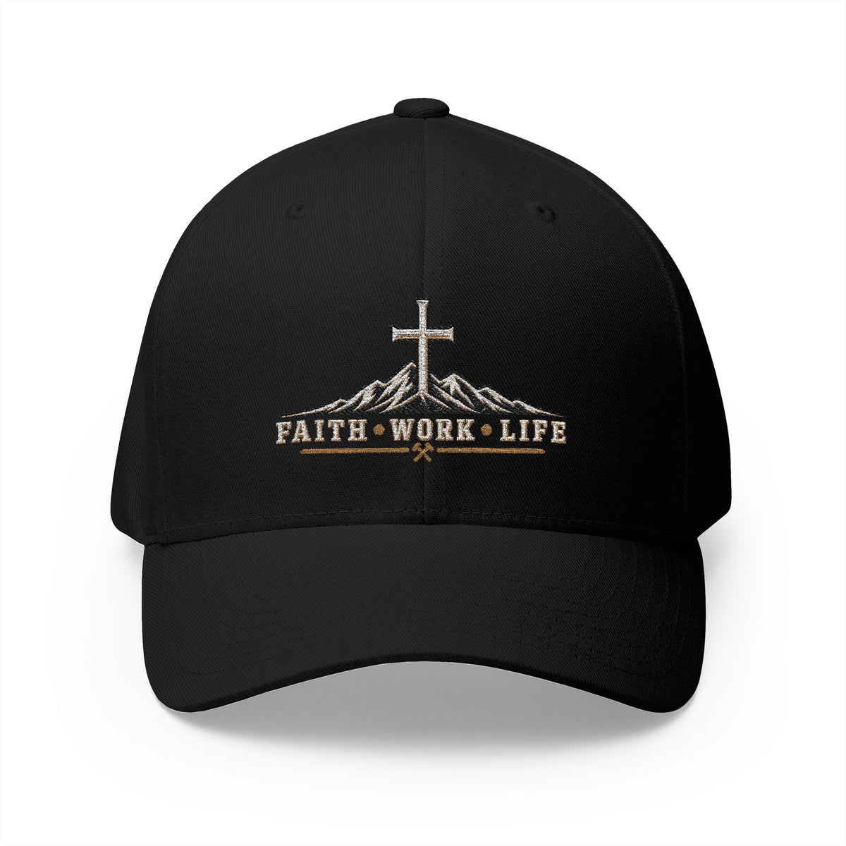 Faith • Work • Life Flexfit Hat — Built on the Rock
