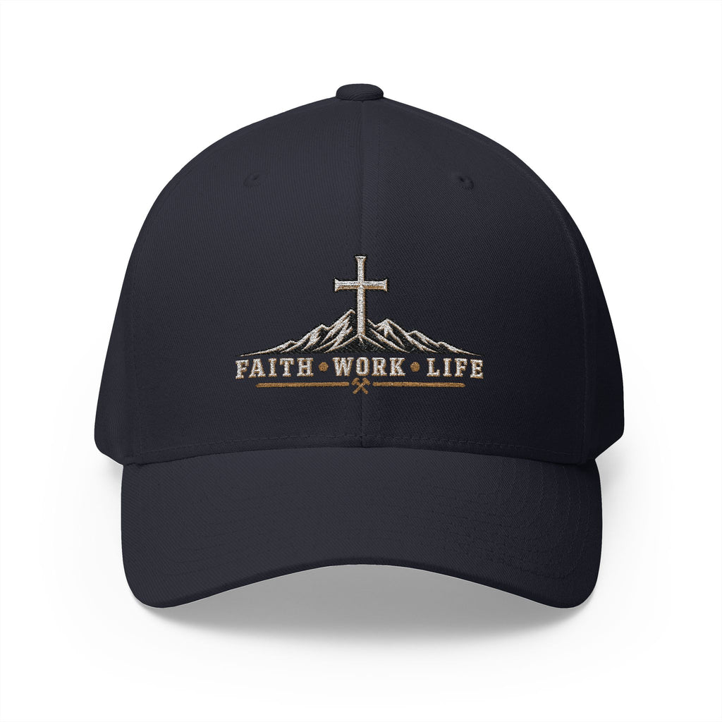 Faith • Work • Life Flexfit Hat — Built on the Rock